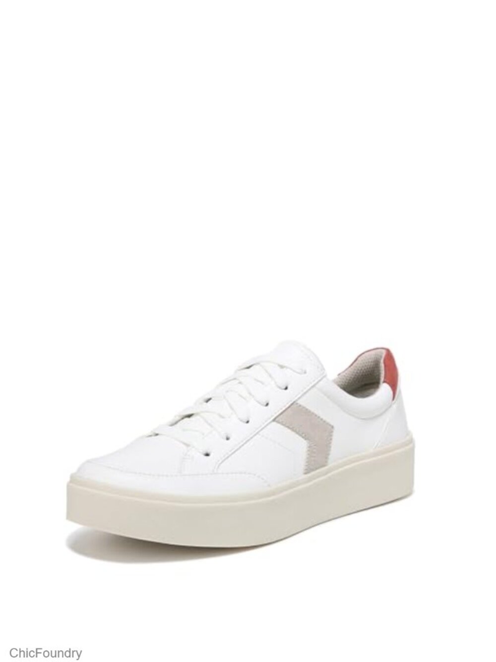 Faux Leather Lace-Up Platform Sneakers Cushioned Lightweight
